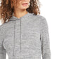 Bar III Women's Heather Long Sleeve Hooded Short Sheath Dress Gray Size Large
