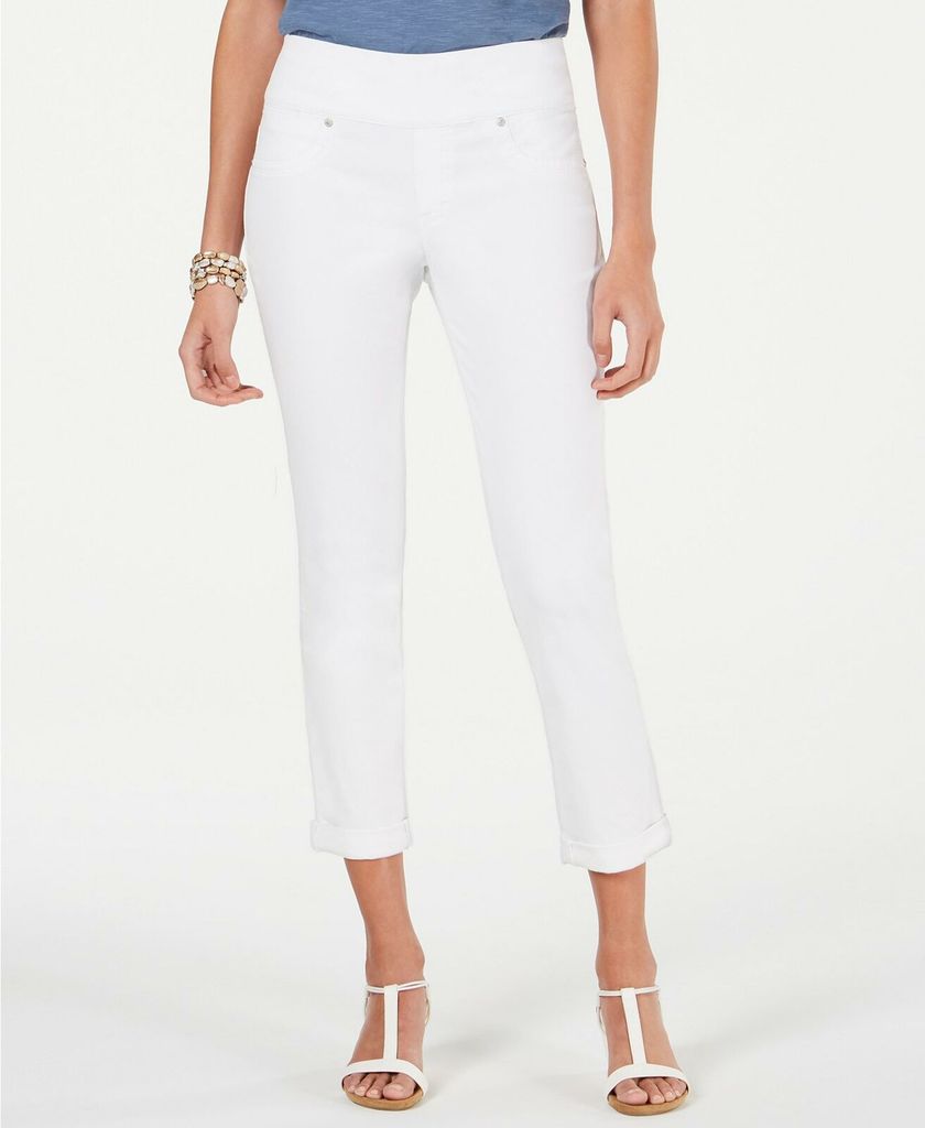 Style & Co Women's Pull On Boyfriend Jeans White Size XX Large