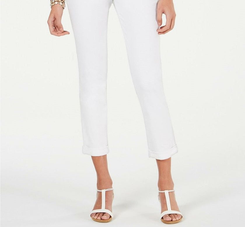 Style & Co Women's Pull On Boyfriend Jeans White Size XX Large