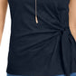 Style & Co Women's Side Tie Top Navy Size Small