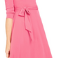 Charter Club Women's 3/4 Sleeve Midi Dress Pink Size X-Small