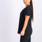 Karen Scott Women's Braided-Neck T-Shirt Black Size X-Small