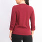 Charter Club Women's Supima Cotton Split-Neck Top Dark Red Size Large