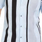 Alfani Men's Regular-Fit Bowler Stripe-Print Shirt  Blue Size Small