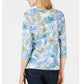 Karen Scott Women's Printed 3/4 Sleeve Top Blue Size Small