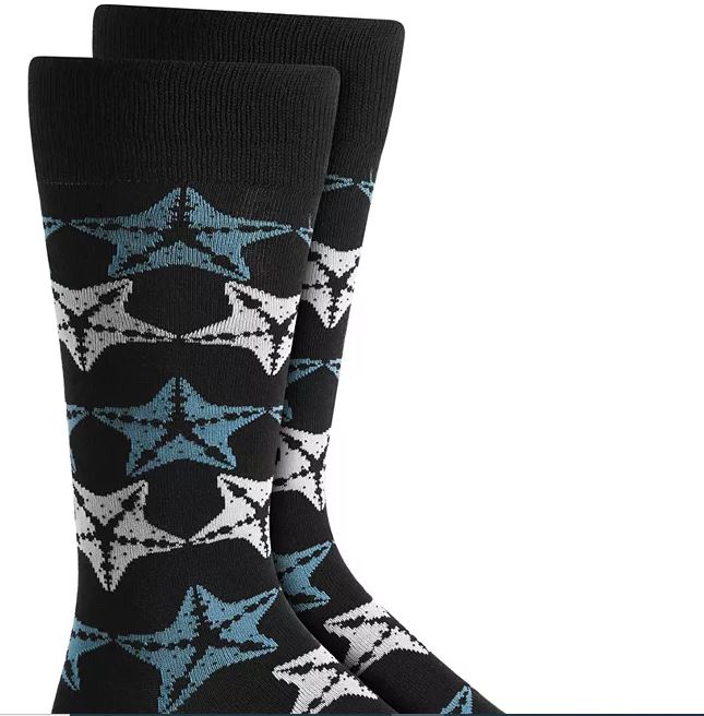 Alfani Men's Starfish Socks Black Size Regular