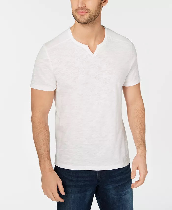 INC International Concepts Men's Split Tee White Size X-Small