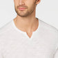 INC International Concepts Men's Split Tee White Size X-Small