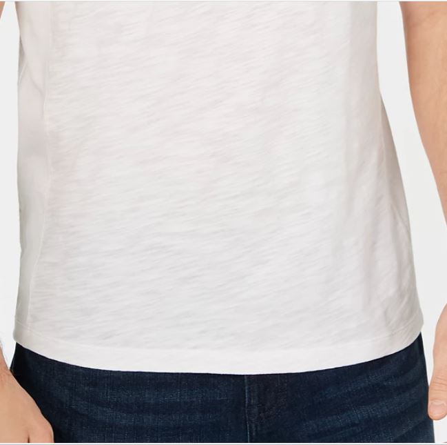 INC International Concepts Men's Split Tee White Size X-Small