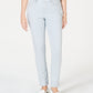 Charter Club Women's Striped Tummy-Control Skinny Ankle Jeans Blue Size 18