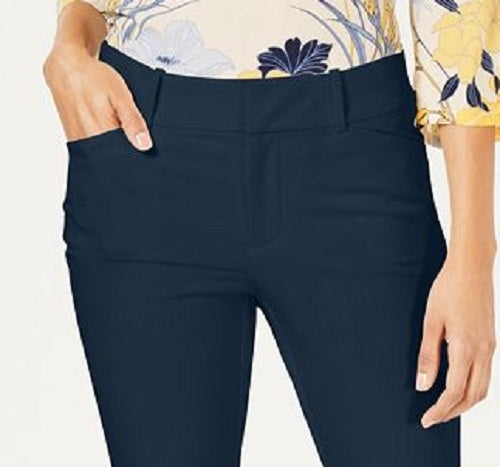 Charter Club Women's Tummy Control Trouser Blue Size 8