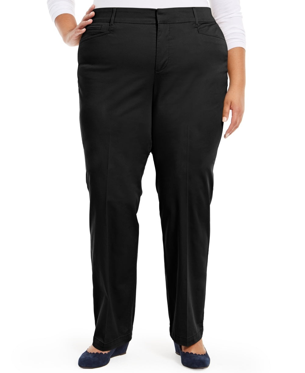 Charter Club Women's Plus Size Tummy Control Trouser Jeans Black Size 18W