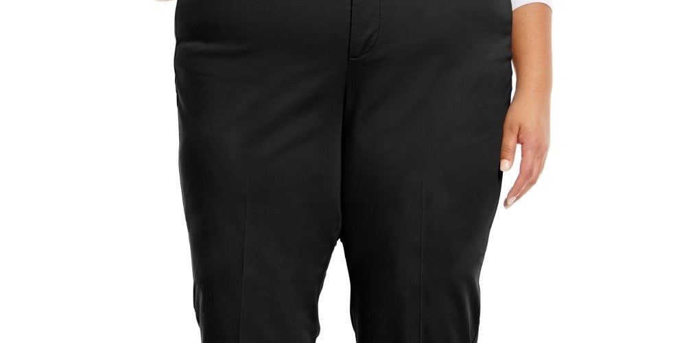 Charter Club Women's Plus Size Tummy Control Trouser Jeans Black Size 18W