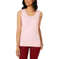Charter Club Women's Sleeveless Crew Neck Sweater Pink Size Large