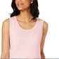 Charter Club Women's Sleeveless Crew Neck Sweater Pink Size Large
