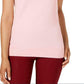 Charter Club Women's Sleeveless Crew Neck Sweater Pink Size Large