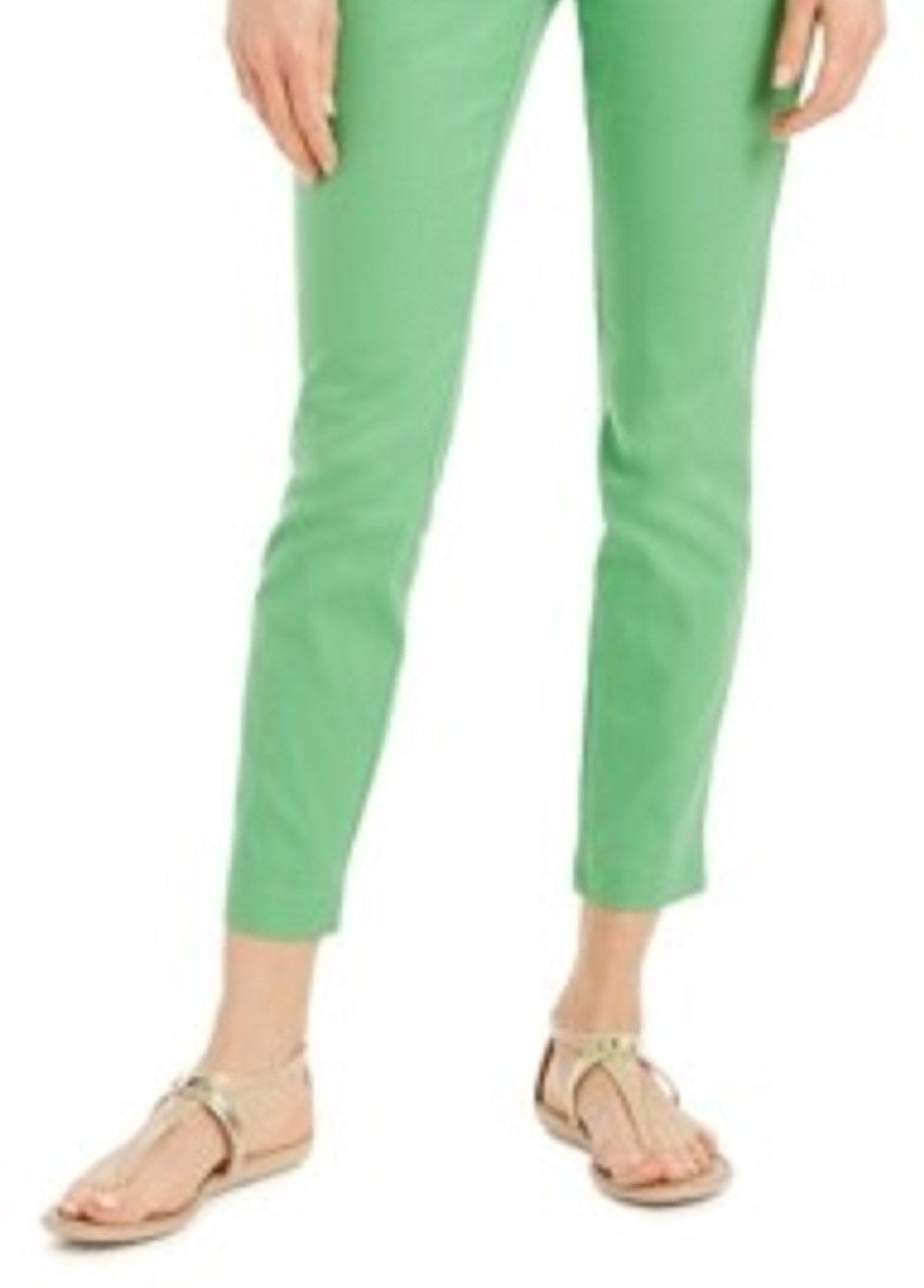 Charter Club Women's Petite Chelsea Stretch-Twill Skinny Pants Dark Green Size 10P