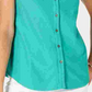 Charter Club Women's Cotton Pique Sleeveless Shirt  Blue Size 18