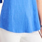 Charter Club Women's Cotton Lace-Trimmed Top Blue Size Medium