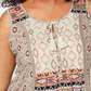 Style & Company Women's Printed Sleeveless Scoop Neck Top Dark Beige Size 1X