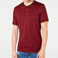 INC International Concepts Men's Striped Henley Wine Size XX-Large