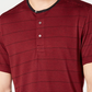 INC International Concepts Men's Striped Henley Wine Size XXX-Large