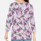 Karen Scott Women's Printed Henley Red Size Petite Small