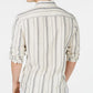 INC International Concepts Men's Francis Striped Button-Down Shirt  Beigekhaki Size Extra Small