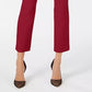 INC International Concepts Women's Cropped Straight Leg Pants Red Size 18