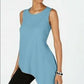 Alfani Women's Asymmetrical Hem Top Blue Size Petite Medium