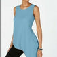 Alfani Women's Asymmetrical Hem Top Blue Size Petite Small