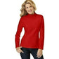 Karen Scott Women's Cotton Turtleneck Red Size Medium