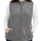 Karen Scott Women's Sport Zip-Up Zeroproof Fleece Vest Charcoal Size Medium