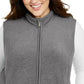 Karen Scott Women's Sport Zip-Up Zeroproof Fleece Vest Charcoal Size Medium