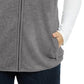 Karen Scott Women's Sport Zip-Up Zeroproof Fleece Vest Charcoal Size Medium