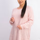 Karen Scott Women's Curved-Hem Sweater Pink Size Small
