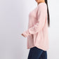 Karen Scott Women's Curved-Hem Sweater Pink Size Small