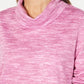 Karen Scott Women's Sport Space-Dyed Cowlneck Top Red Size XX Large