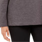 Karen Scott Women's Sport Cowl Neck Top Charcoal Size Small