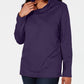 Karen Scott Women's Sport Cowl Neck Top Purple Size X-Small