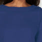 Karen Scott Women's Cotton Lace-Trim Top Navy Size Small