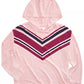 Epic Threads Big Girls Chevron-Print Hoodie Dark Pink Size Medium