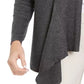 JM Collection Women's Ribbed Handkerchief-Hem Cardigan Dark Gray Size XX-Large
