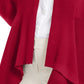 JM Collection Women's Ribbed Handkerchief-Hem Cardigan Red Size X-Large