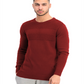 Club Room Men's Cotton Solid Textured Crew Neck Sweater Red Size X-Large