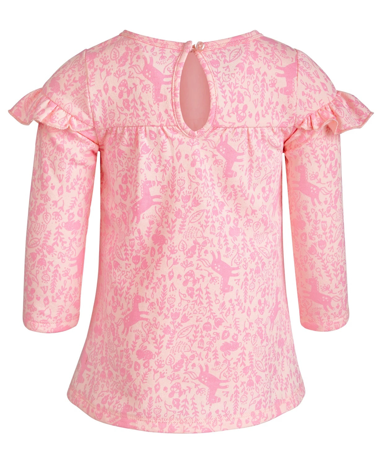 First Impressions Baby Girls Enchanted-Print Ruffle Dress Pink Size 6-9M