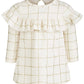 First Impressions Baby Girls Glitter-Check-Print Ruffle Dress White Size 18M