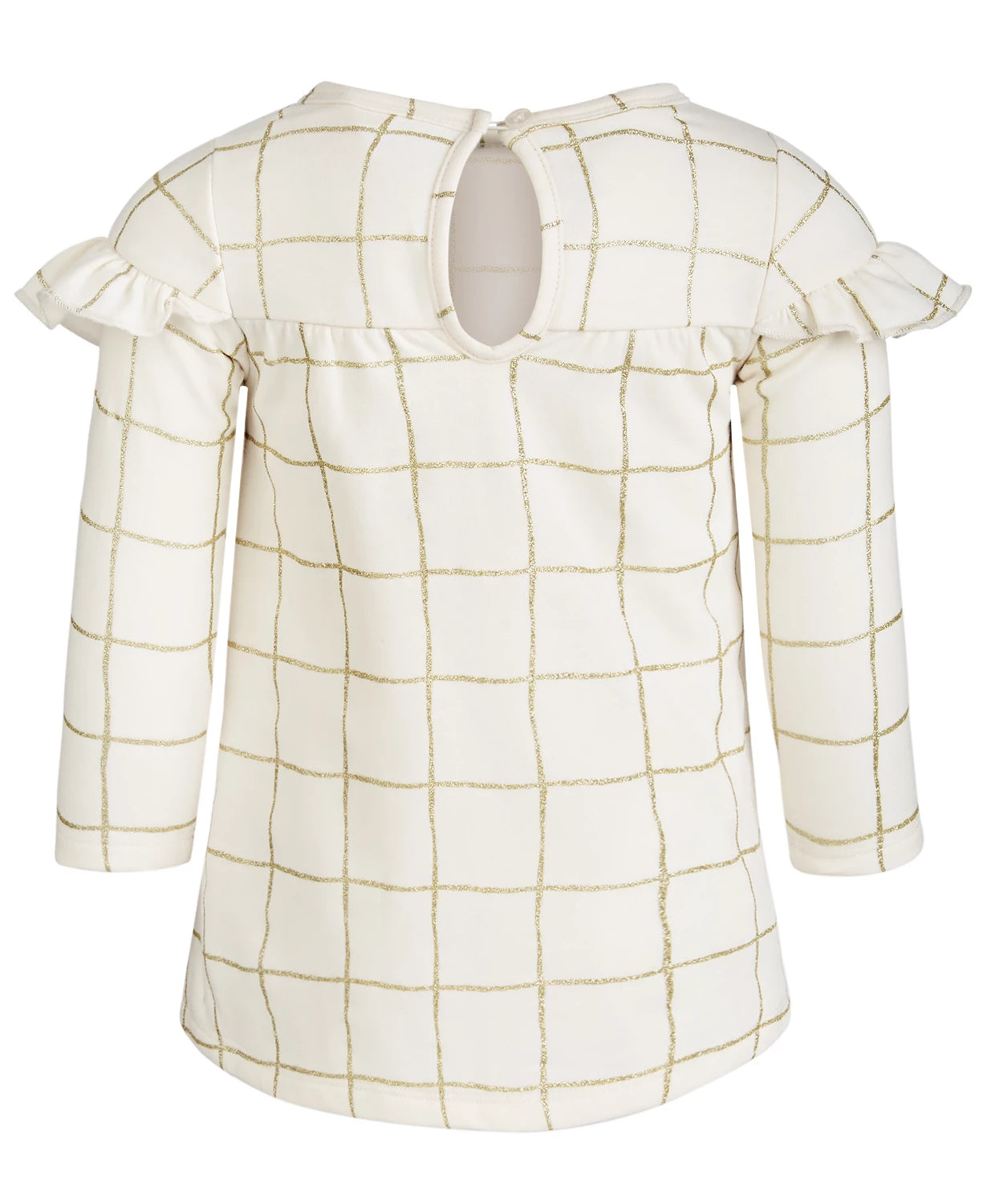 First Impressions Baby Girls Glitter-Check-Print Ruffle Dress White Size 3-6M