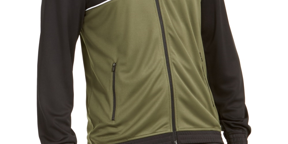 ID Ideology Men's Colorblocked Track Jacket Dark Green Size XXX-Large