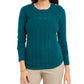 Charter Club Women's Cable Sweater Green Size X-Large